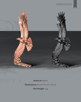 Trophée Sculpture Métallique Aigle du Désert Volant de Haute Qualité au Design Unique avec Placage Or - Décoration d'Intérieur, Cadeau, Technique de Moulage
