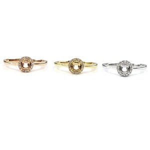 Livraison Rapide – Magnifiques Bagues de Mariage Classiques Semi-Montées en Or Jaune Massif 18 carats avec Diamants Naturels Faits à la Main pour Femme - Product Image 4