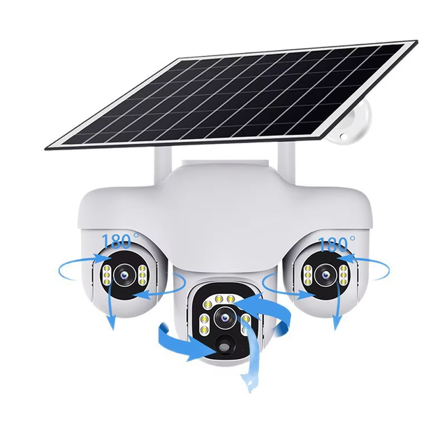 Outdoor Solar Powered Waterproof IP PTZ Security Camera SIM WiFi Night Vision 4G Solar Security CCTV Camera