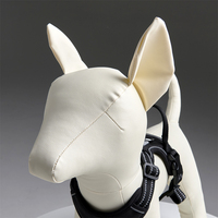 Maniquí de Perro Personalizado Cubierto de Cuero PU, Modelo de Mascota con Cuerpo Flexible, en Posición de Pie para Exhibición de Ropa Canina