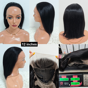 Promotion 17$ Letsfly Swiss Transparent <b>Lace</b> 13x4 Straight Bob Human Hair <b>Wig</b> Upgrade <b>Lace</b> <b>Wig</b> 10-16 Inches Natural Black - Product Image 2
