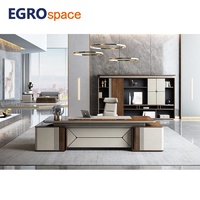 EGROspace Mobilier de bureau de style moderne, mobilier de direction de luxe, organisateur, table de PDG, bureau de direction en mélamine