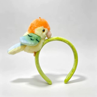 Serre-têtes en peluche mignons en forme de perroquet, serre-têtes pour cheveux en forme de perroquet, serre-têtes animaux de dessin animé pour spectacles en direct, accessoires de cheveux pour fêtes et photos