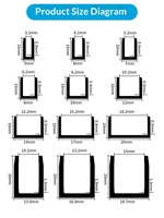 Perfil de Aluminio en U, Tira de Protección Decorativa para Bordes de Azulejos de Vidrio, para Pisos de Apartamentos Modernos, Hoteles y Hogares