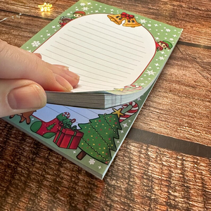 แผ่นจดรายการช้อปปิ้งพิมพ์ลาย CMYK ของขวัญวางแผนสำหรับคริสต์มาสโลโก้ที่กำหนดเอง - Product Image 3