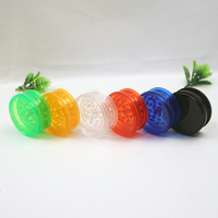 Broyeur à herbes en plastique à trois couches, prix de gros bon marché, logo personnalisé gratuit, 40 mm, 60 mm