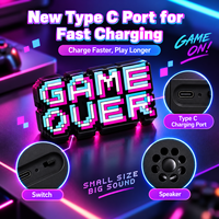 Mini haut-parleur sans fil portable d'extérieur pour garçons, au design créatif et ludique, avec fonction 'Game Over'