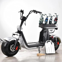 Scooter Eléctrico con Neumáticos Anchos y Luz LED, Velocidad Máxima de 35-40 km/h, Carga Máxima de 200 kg, Múltiples Modos de Empaque