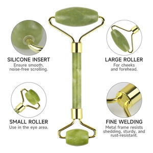 Gua Sha-Rodillo de <span class=keywords><strong>Jade</strong></span> verde para masaje Facial, Rodillo de <span class=keywords><strong>Jade</strong></span> verde para masaje Facial - Product Image 3
