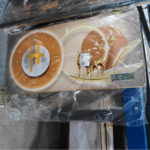 Grande horloge murale rectangulaire silencieuse à quartz, design minimaliste et unique, avec affichage de la date et de la température, alimentée par piles - Product Image 5