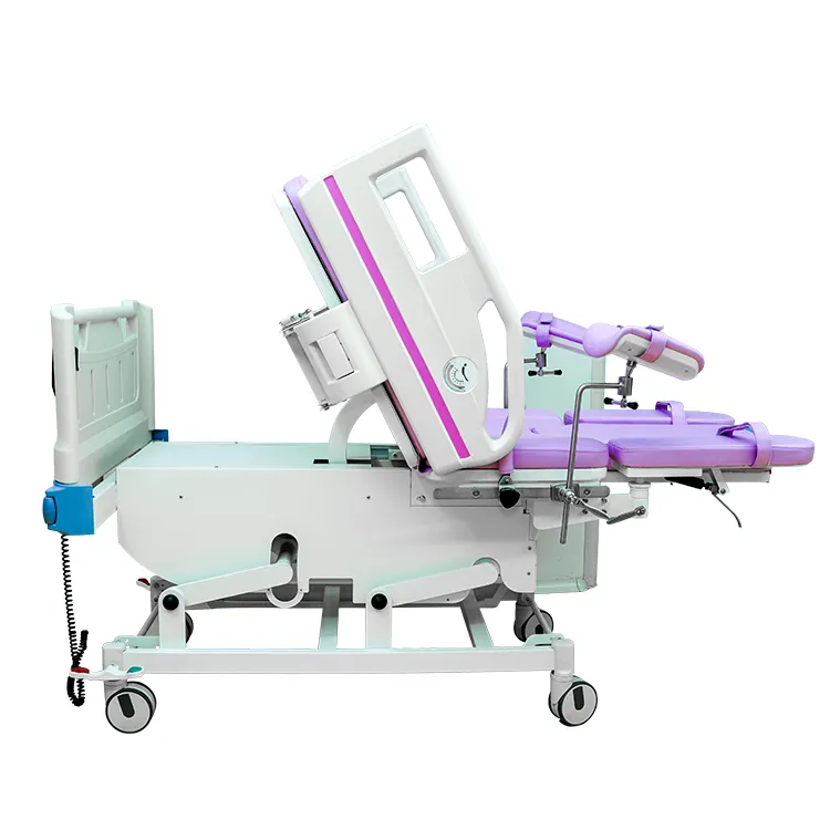 Camilla de tratamiento de cama de fisioterapia eléctrica médica mesa de examen ginecológico cama de entrega de Hospital Mesa obstétrica