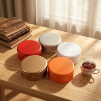 Boîte en fer blanc ronde de qualité alimentaire, multicolore, vide, en métal, avec logo personnalisé pour le thé, les bonbons, les biscuits, l'emballage cadeau
