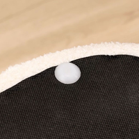 Pouf rond en fausse fourrure d'agneau douce et moelleuse, rembourré en éponge haute densité, tabouret bas polyvalent pour chambre et dressing, idéal pour la maison