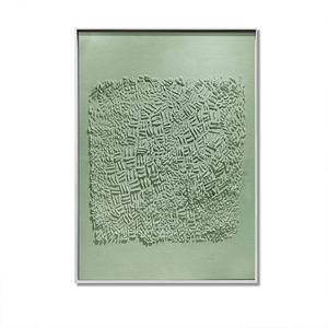 Arte Mural Acrílico Texturizado Estilo Wabi Sabi Hecho a Mano, Lienzo Original con Pinturas al Óleo, Decoración de Interiores con Marco - Product Image 4