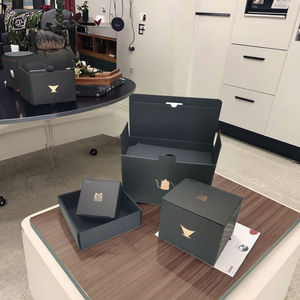 Boîte d'emballage de tasse de papier gaufré UV ondulé noir Pot de sable de fer Portable pour grain de <span class=keywords><strong>café</strong></span> <span class=keywords><strong>carte</strong></span> <span class=keywords><strong>noire</strong></span> produits ménagers bougie - Product Image 5