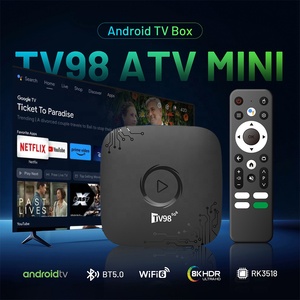 TV98 ATV MINI IPTV STB 8K HDR Streaming Internet Ott Strong WiFi 6 Chromecast intégré Premium Smart Android 14 Décodeur TV Box - Product Image 1