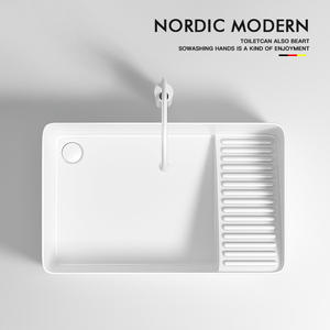 อ่าง<span class=keywords><strong>ล้าง</strong></span>มือเซรามิกแบบใช้มือข้างซ้ายและขวาอ่างล้างจานอ่าง<span class=keywords><strong>ล้าง</strong></span>จานโต๊ะและอ่าง<span class=keywords><strong>ล้าง</strong></span>หน้า - Product Image 2