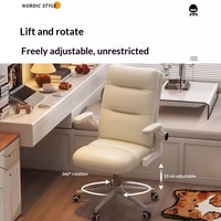Chaise de bureau confortable pour longues sessions, chaise pivotante pour ordinateur et jeux à domicile avec dossier pour salle d'étude