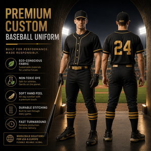 Uniformes de baseball écologiques personnalisés en gros |   Maillots d'équipe recyclés et respirants OEM ODM Faible MOQ - Product Image 2