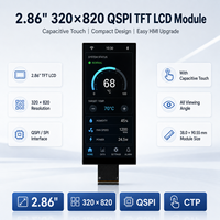 Modul Layar LCD TFT Slim Tipe Bar 2,86 Inci 320x820 dengan Sentuhan Kapasitif Antarmuka QSPI SPI untuk HMI Industri