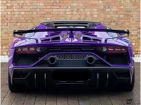 Kit carrosserie semi-carbone pour Lamborghini Aventador LP700 Cabriolet, style SVJ amélioré, capot moteur arrière, aileron arrière + base