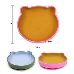 Ensemble de vaisselle pour enfants, assiette en silicone de qualité alimentaire sans BPA, vaisselle pour tout-petits, vaisselle pour repas d'enfants, vente en gros - Product Image 2