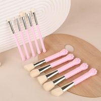 Pinceaux de maquillage de fantaisie rose mignon 10 pièces poignée de griffe de chat Kit de pinceaux cosmétiques doux outils de beauté de style de mode pinceaux de maquillage
