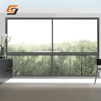 Ventanas correderas grandes de aleación de aluminio GS con vidrio templado Doble