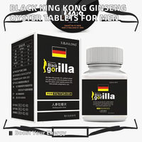 Siyah King Kong Ginseng İstiridye Tabletleri Bitkisel Takviyeler Erkek Enerjisi Saç Uzatma 15 Adet 10.5g Yetişkinler