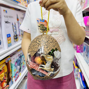 Jouet d'oeuf <span class=keywords><strong>de</strong></span> dinosaure en plastique pour enfants Triceratops Tyrannosaurus Rex monde Jungle insecte modèle Animal sauvage pour mâle fille Cognition - Product Image 3