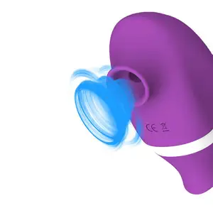 New Powerful Mini G Spot Clitoral Women Mastibating Toys Vibrating Rotating C-Shaped Tongue Oral Sex Toy Sucking Vibrator