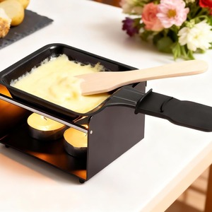 Ustensiles en bois pour raclette, planches <span class=keywords><strong>à</strong></span> fromage, poêles <span class=keywords><strong>à</strong></span> frire, outil <span class=keywords><strong>à</strong></span> fromage double face en bois pour la <span class=keywords><strong>fondue</strong></span> - Product Image 4