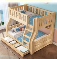 Lit double superposé en bois massif et MDF pour enfants, design moderne, meubles d'école ou de chambre à coucher