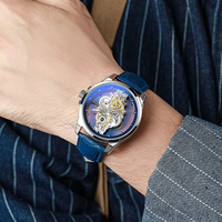 Bonill Design Montre-bracelet de luxe à quartz en cuir véritable pour hommes avec cadran en verre Marque privée Vente en gros