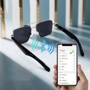 GT30 Smart Glasses Square Metal Aviator With Speaker Voice Control For Phone Call 5m Wireless Distance - Product Image 1