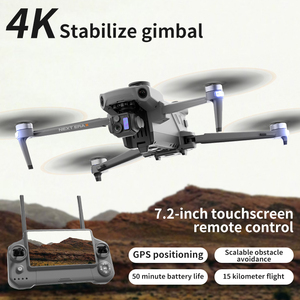 Dron P7 <span class=keywords><strong>MAX</strong></span> de 2.ª Generación, Gris, Plegable, con Evitación de Obstáculos, Control Remoto sin Escobillas con Pantalla y GPS, Seguimiento Inteligente - Product Image 2