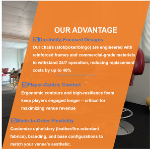 Silla de <span class=keywords><strong>casino</strong></span> sucesora del <span class=keywords><strong>mejor</strong></span> vendedor con base de madera para ranuras de Las Vegas y silla de Bar de comedor de mostrador para uso en restaurante - Product Image 5