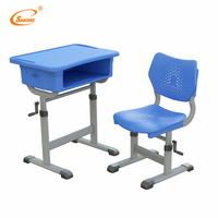 Ensemble Chaise et Bureau Scolaire Moderne Ajustable pour Étudiants – Matériaux Bois/Plastique/Métal – Mobilier Coloré pour Salle de Classe et Atelier avec Tiroir