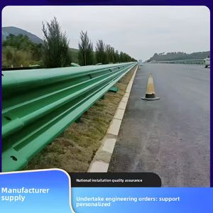 Barriera di Sicurezza Stradale Anti-Collisione con Rivestimento in Polvere Zincato Flessibile Anticorrosione Guardrail di Produzione Industriale - Product Image 2