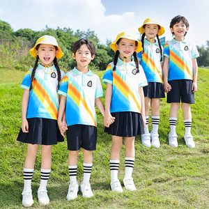 Venta al por mayor 100% algodón niños uniforme escolar polos sudaderas casuales con humedad que absorbe tejido de punto suave solapas sueltas - Product Image 3