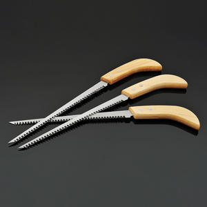 Scie à main à double poignée en bois de pin, lame en acier inoxydable, pour greffage, horticulture, mini-scie, outil de coupe de racines - Product Image 1