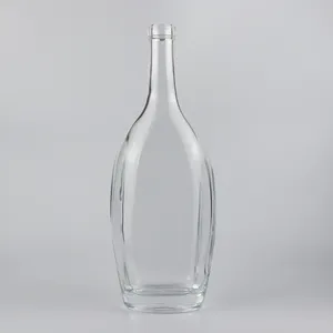カスタムウィスキーガラスボトルコルク500ml750ml1000mlリキュールTコルク付きウイスキー用空ガラス瓶
