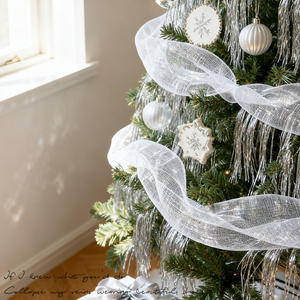 Flower Net Packaging DlY Wreath Gold <strong>Ribbon</strong> Roll 26cm*9m Metallic Fringe Christmas Tree <strong>Deco</strong> <strong>Mesh</strong> <strong>Ribbon</strong> for Tulle Decoration - Product Image 4