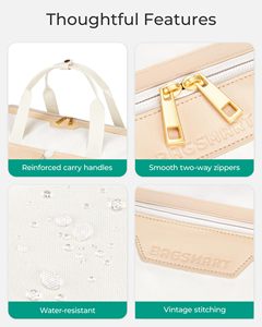 กระเป๋าเดินทางสตรีสไตล์วินเทจขนาดใหญ่ พร้อมช่องใส่ของหลายช่อง และดีไซน์ที่เหมาะกับการเดินทางและยิม พร้อมระบบ TSA Friendly - Product Image 6