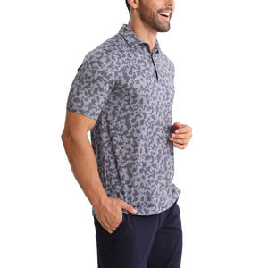 2025 कस्टम उच्च गुणवत्ता वाले गोल्फ पोलो शर्ट त्वरित सूखी नमी के प्रदर्शन छोटे पुरुषों के काम एथलेटिक गोल्फ शर्ट - Product Image 2