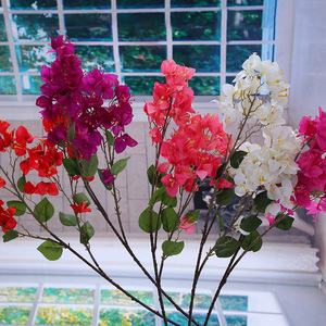 Flores artificiales <span class=keywords><strong>de</strong></span> seda para decoración <span class=keywords><strong>de</strong></span> boda, ramas artificiales <span class=keywords><strong>de</strong></span> Bougainvillea, gran oferta - Product Image 1