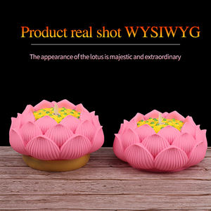 Lumière de <span class=keywords><strong>bougie</strong></span> sans flamme <span class=keywords><strong>LED</strong></span> danse réaliste pour Festival <span class=keywords><strong>bougie</strong></span> de fleur de Lotus à mèche mobile - Product Image 3