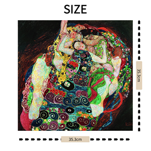 Reproduction abstraite de niveau musée du tableau de Gustav Klimt sur toile, utilisant une technologie numérique haute définition, impression écologique - Product Image 2
