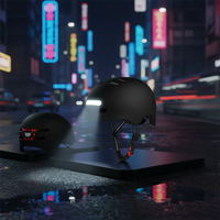 Casque Gudook New CE pour adulte avec éclairage LED rechargeable par USB pour le vélo et le roller, feux de signalisation avant et arrière