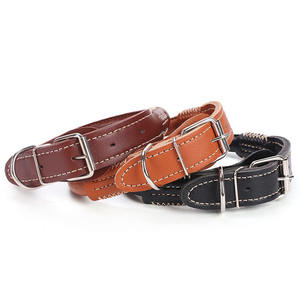 Grosir set tali anjing kekang kalung hewan peliharaan kerah kulit mewah besar medium - Product Image 4